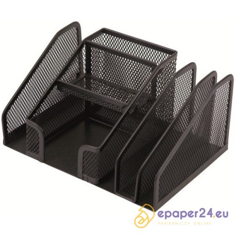 Przybornik na biurko Q-Connect metalowy czarny Przybornik na biurko Q-Connect metalowy czarny