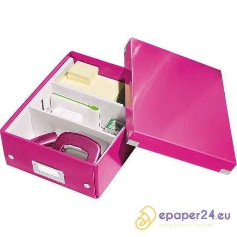 PUDŁO LEITZ CLICK&STORE 220*100*285mm RÓŻOWE PUDŁO LEITZ CLICK&STORE 220*100*285mm RÓŻOWE