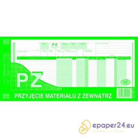 PRZYJĘCIE MATERIAŁU Z ZEWNĄTRZ 1/3 A3 (WIELOKOPIA) PRZYJĘCIE MATERIAŁU Z ZEWNĄTRZ 1/3 A3 (WIELOKOPIA)
