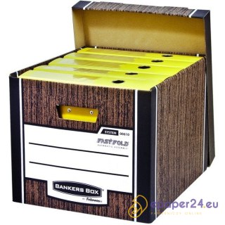 Pudło Bankers Box Woodgrain 340x295x405mm brązowe (2)