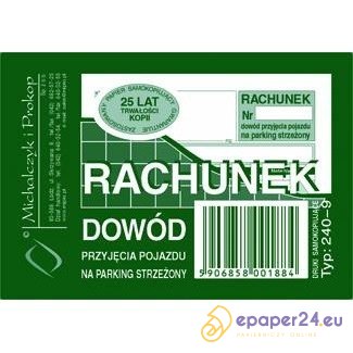 RACHUNEK DOWÓD PRZYJECIA POJAZDU NA PARKING A7 (WIELOKOPIA) RACHUNEK DOWÓD PRZYJECIA POJAZDU NA PARKING A7 (WIELOKOPIA)