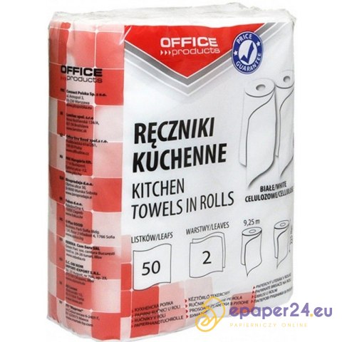Ręczniki w rolce Office Products 9.25m 2w celuloza białe (2) Ręczniki w rolce Office Products 9.25m 2w celuloza białe (2)