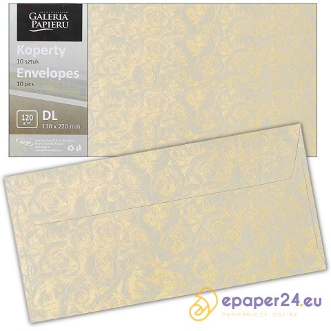 KOPERTY GALERIA PAPIERU DL RÓŻE KREMOWY (10) KOPERTY GALERIA PAPIERU DL RÓŻE KREMOWY (10)