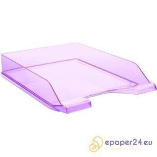 Półka na dokumenty Donau A4 transparentna fioletowa