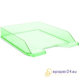 Półka na dokumenty Donau A4 transparentna zielona