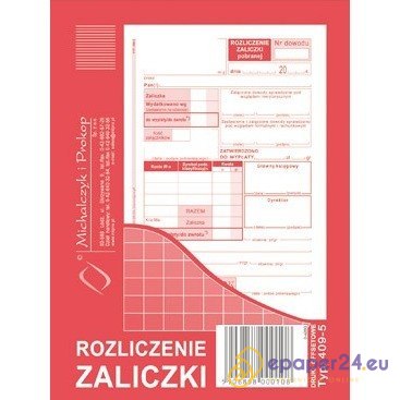 ROZLICZENIE ZALICZKI A6 (OFFSET) ROZLICZENIE ZALICZKI A6 (OFFSET)
