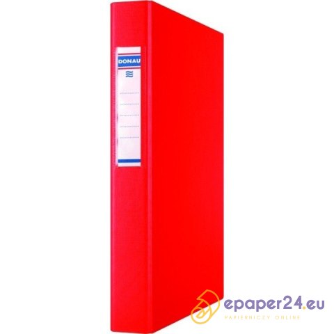 Segregator ringowy Donau A4/40mm 4R czerwony Segregator ringowy Donau A4/40mm 4R czerwony