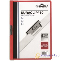 SKOROSZYT Z KLIPSEM DURABLE DURACLIP 30 CZERWONY