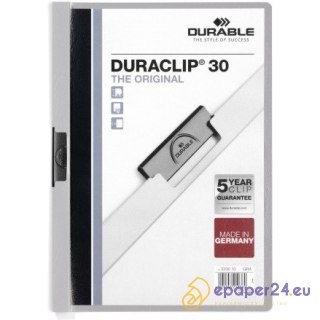 SKOROSZYT Z KLIPSEM DURABLE DURACLIP 30 SZARY