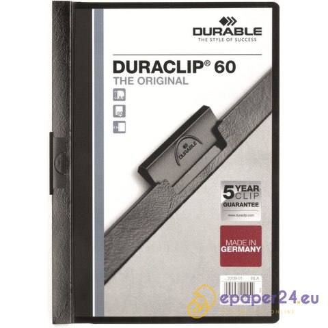 SKOROSZYT Z KLIPSEM DURABLE DURACLIP 60 CZARNY SKOROSZYT Z KLIPSEM DURABLE DURACLIP 60 CZARNY