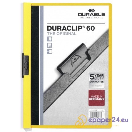SKOROSZYT Z KLIPSEM DURABLE DURACLIP 60 ŻÓŁTY SKOROSZYT Z KLIPSEM DURABLE DURACLIP 60 ŻÓŁTY