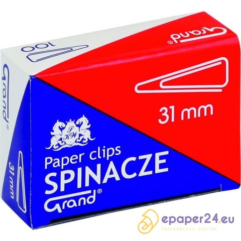 SPINACZE BIUROWE TRÓJKĄTNE 31mm (100) SPINACZE BIUROWE TRÓJKĄTNE 31mm (100)