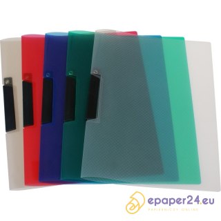 Skoroszyt z klipsem Biurfol A4 przezroczysty zielony