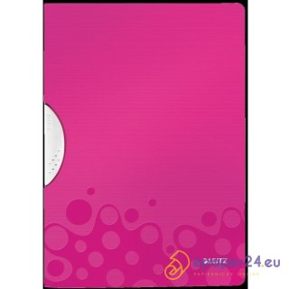 Skoroszyt z klipsem Leitz Wow A4 30k różowy