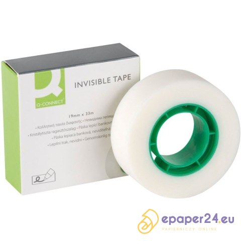 Taśma biurowa Q-Connect Invisible 19mm/33m matowa Taśma biurowa Q-Connect Invisible 19mm/33m matowa