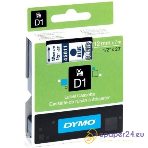 TAŚMA DYMO D1 12mm*7m PRZEZROCZYSTA (NIEBIESKI TEKST) TAŚMA DYMO D1 12mm*7m PRZEZROCZYSTA (NIEBIESKI TEKST)