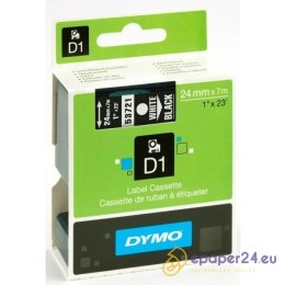 TAŚMA DYMO D1 24mm*7m CZARNA (BIAŁY TEKST)