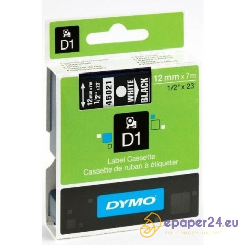 TAŚMA DYMO D1 12mm*7m CZARNA (BIAŁY TEKST) TAŚMA DYMO D1 12mm*7m CZARNA (BIAŁY TEKST)