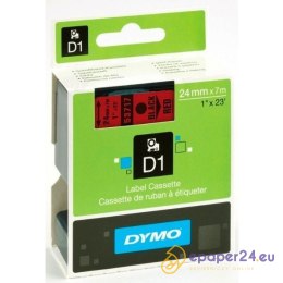 TAŚMA DYMO D1 24mm*7m CZERWONA (CZARNY TEKST)