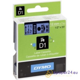 TAŚMA DYMO D1 12mm*7m NIEBIESKA (CZARNY TEKST)