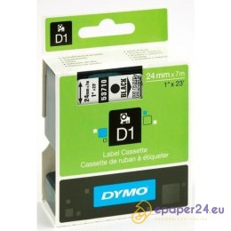 TAŚMA DYMO D1 24mm*7m PRZEZROCZYSTA (CZARNY TEKST)