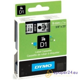 TAŚMA DYMO D1 9mm*7m PRZEZROCZYSTA (CZARNY TEKST)