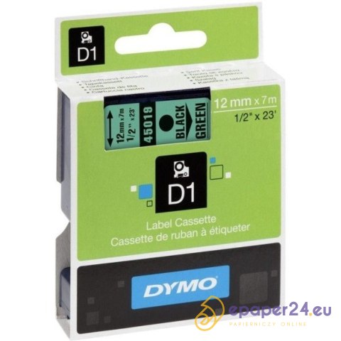 TAŚMA DYMO D1 12mm*7m ZIELONA (CZARNY TEKST) TAŚMA DYMO D1 12mm*7m ZIELONA (CZARNY TEKST)
