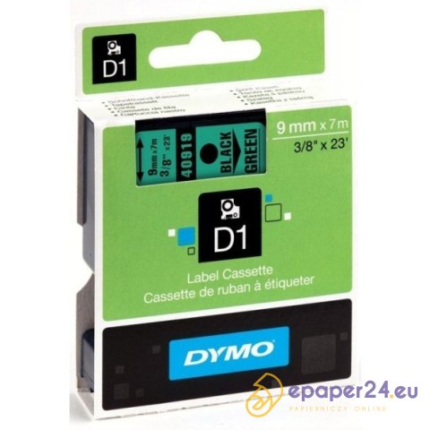 TAŚMA DYMO D1 9mm*7m ZIELONA (CZARNY TEKST) TAŚMA DYMO D1 9mm*7m ZIELONA (CZARNY TEKST)