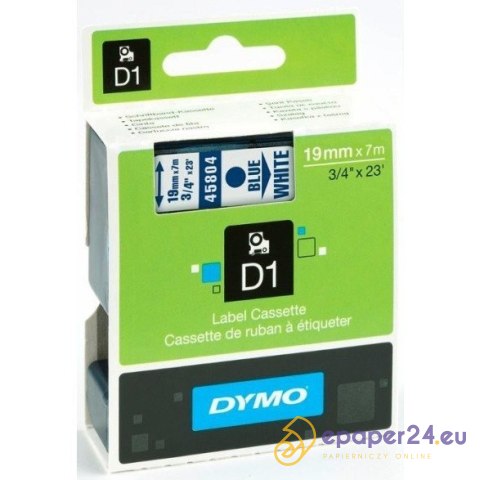 TAŚMA DYMO D1 19mm*7m BIAŁA (NIEBIESKI TEKST) TAŚMA DYMO D1 19mm*7m BIAŁA (NIEBIESKI TEKST)