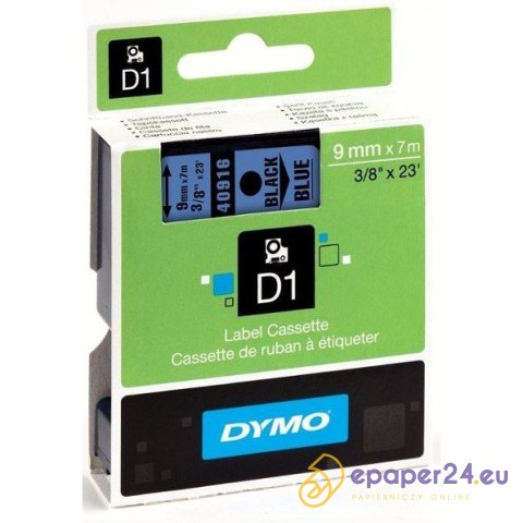 TAŚMA DYMO D1 9mm*7m NIEBIESKA (CZARNY TEKST) TAŚMA DYMO D1 9mm*7m NIEBIESKA (CZARNY TEKST)