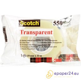 TAŚMA KLEJĄCA SCOTCH TRANSPARENTNA W FOLII 550 19 MM X 33 M