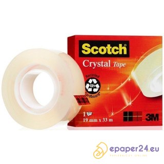 TAŚMA BIUROWA SCOTCH CRYSTAL 19mm/33m