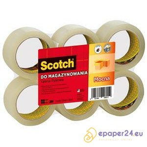 TAŚMA PAKOWA SCOTCH 50mm/66m AKRYL PRZEZROCZYSTA (6) TAŚMA PAKOWA SCOTCH 50mm/66m AKRYL PRZEZROCZYSTA (6)