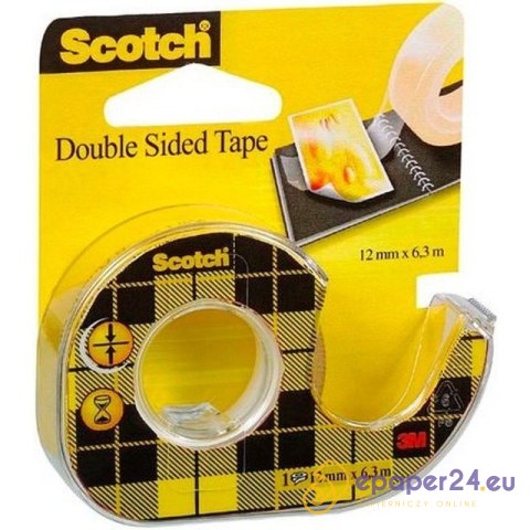 TAŚMA DWUSTRONNA SCOTCH 12mm/6.3m + PODAJNIK TAŚMA DWUSTRONNA SCOTCH 12mm/6.3m + PODAJNIK