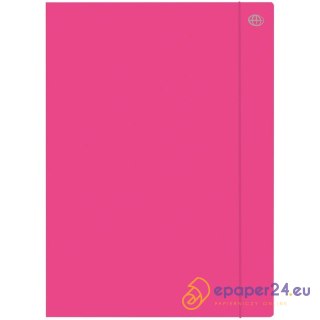 TECZKA KARTONOWA Z GUMKĄ A4+ RÓŻOWA