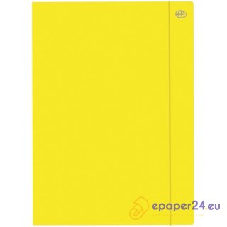 TECZKA KARTONOWA Z GUMKĄ A4+ ŻÓŁTA