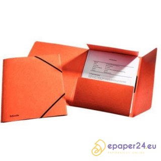 TECZKA PRESZPANOWA Z GUMKĄ ESSELTE A4 POMARAŃCZOWA