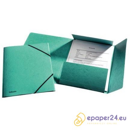 TECZKA PRESZPANOWA Z GUMKĄ ESSELTE A4 ZIELONA TECZKA PRESZPANOWA Z GUMKĄ ESSELTE A4 ZIELONA