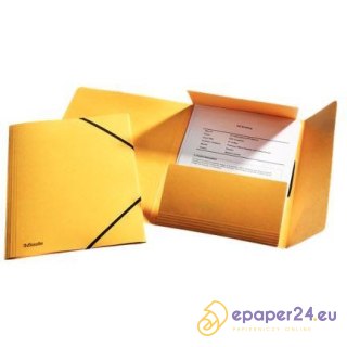 TECZKA PRESZPANOWA Z GUMKĄ ESSELTE A4 ŻÓŁTA