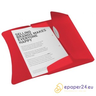 TECZKA Z GUMKĄ ESSELTE VIVIDA A4/15mm CZERWONA