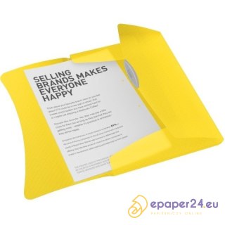 TECZKA Z GUMKĄ ESSELTE VIVIDA A4/15mm ŻÓŁTA