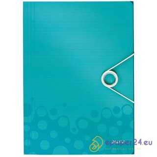 TECZKA Z GUMKĄ LEITZ WOW 15mm TURKUSOWA