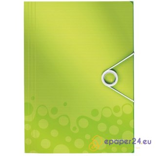 TECZKA Z GUMKĄ LEITZ WOW 15mm ZIELONA