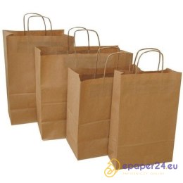 TORBA PAPIEROWA 24x10x36cm BRĄZOWA