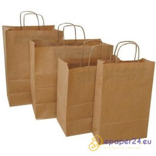 TORBA PAPIEROWA 30.5x17x34cm BRĄZOWA