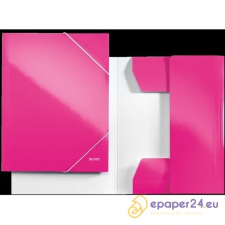 Teczka kartonowa z gumką Leitz Wow A4 różowa