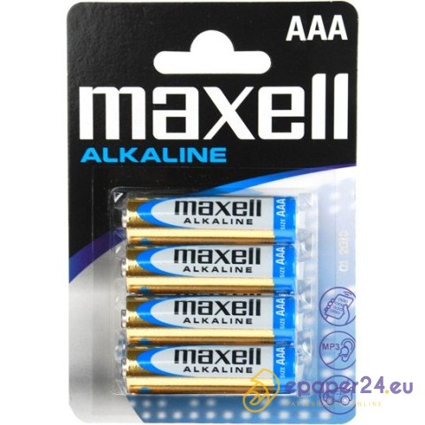 BATERIE MAXELL ALKALINE AAA LR3 (4) BATERIE MAXELL ALKALINE AAA LR3 (4)