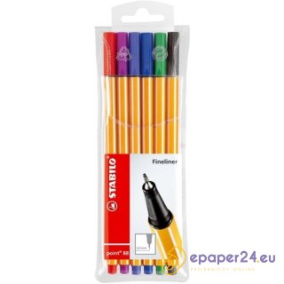 CIENKOPIS STABILO POINT 88 6 KOLORÓW