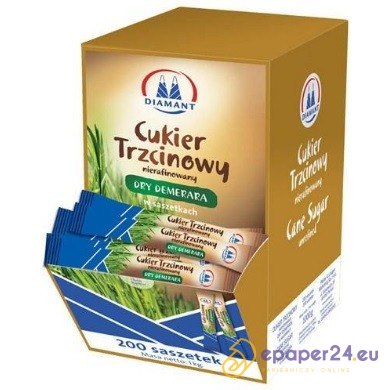 Cukier trzcinowy Diamant 5g x200 saszetek Cukier trzcinowy Diamant 5g x200 saszetek