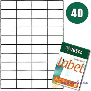 ETYKIETY A4 IGEPA 52,5*29,7mm BIAŁE (100)